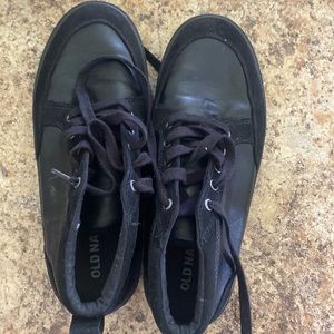 Black suede shoes. Men size 8.